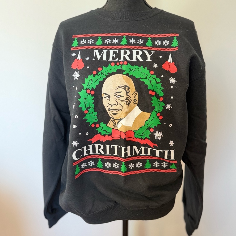 Black Mike Tyson Chrithmith Ugly Sweater Sweatshirt